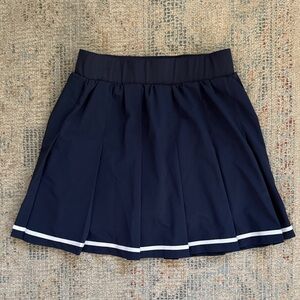 Varley Navy Tennis Skirt with White Trim